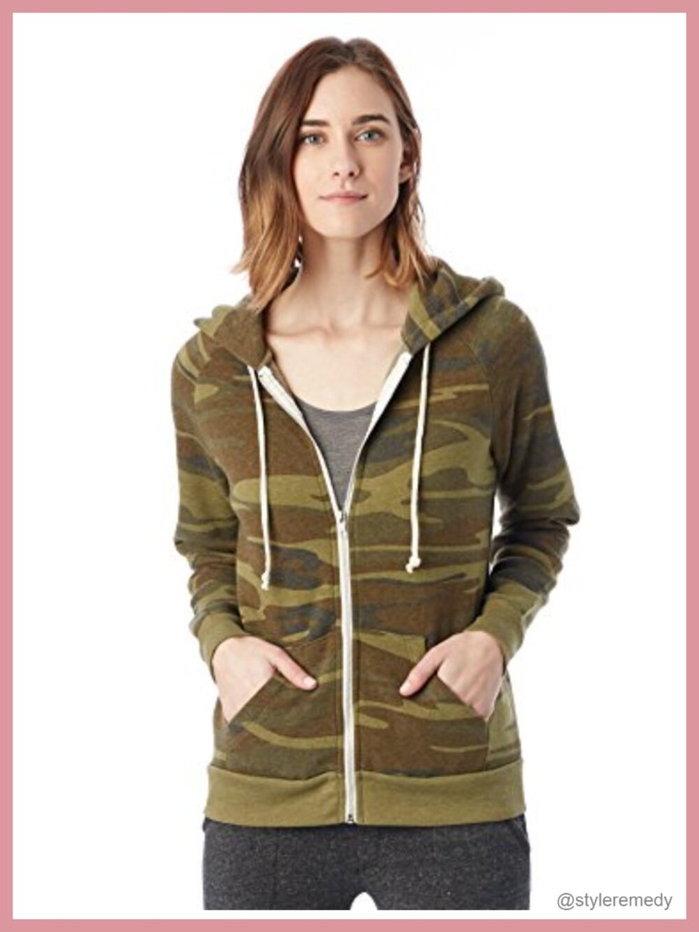Women's Eco-Fleece Fitted Long Sleeve Hooded Sweatshirt Pullover